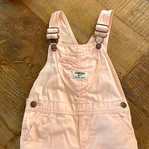 OshKosh Pink heart-pocket overalls